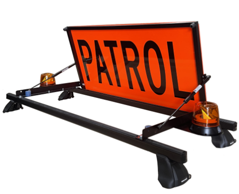 Strut Warning Sign PATROL SIGN - GAS STRUTS (MANUAL) - Australian Warning Systems