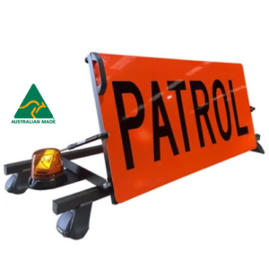 PATROL SIGN - GAS STRUTS (MANUAL)
