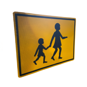 HIGH-VISIBILITY CHILDREN CROSSING SIGN