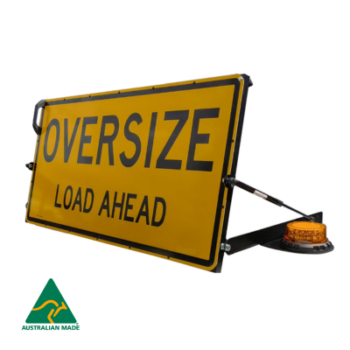 GAS STRUT OVERSIZE SIGN WITH LOW PROFILE BEACONS