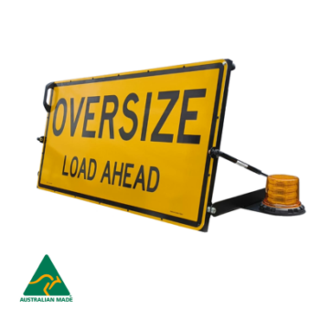 GAS STRUT OVERSIZE SIGN WITH MID PROFILE BEACONS
