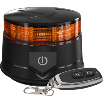 CROSSFIRE 75MM BATTERY LED BEACON WITH REMOTE CONTROL & MAGNETIC MOUNT - CLASS 1