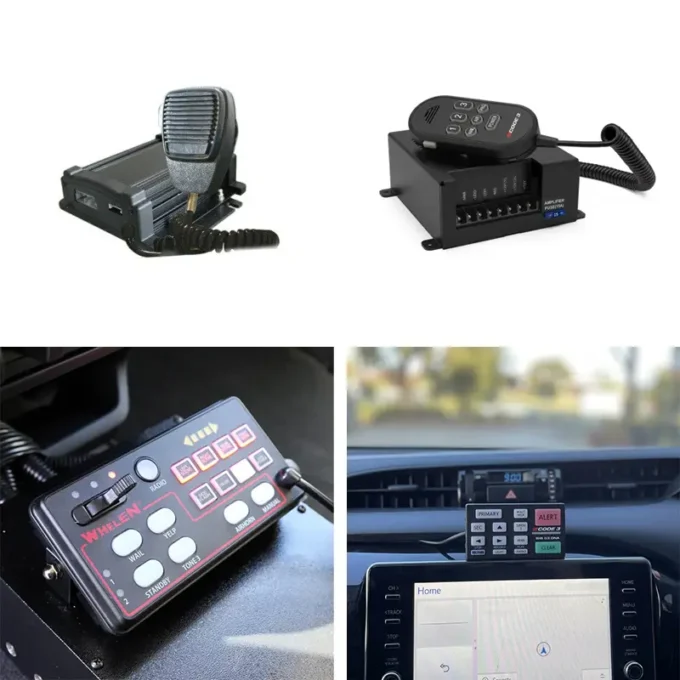 Emergency vehicle siren systems with amplifiers, speakers and control units in Australia