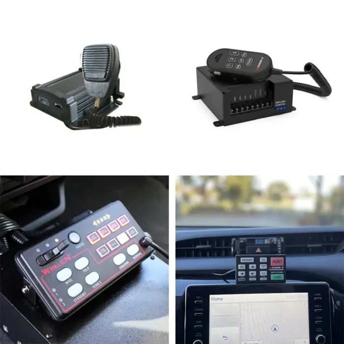 Emergency vehicle siren systems with amplifiers, speakers and control units in Australia