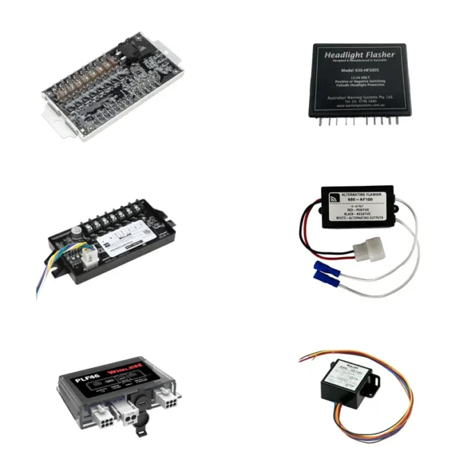 Vehicle warning light flashers and emergency vehicle flasher systems Australia