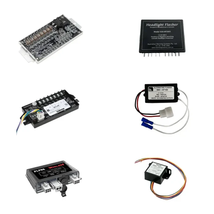 Vehicle warning light flashers and emergency vehicle flasher systems Australia